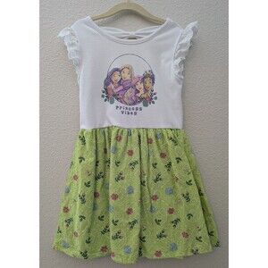 Disney Princess "Princess Vibes" Ruffle Eyelet Graphic Print Dress Size 6/6X